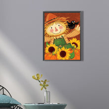 Load image into Gallery viewer, Sunflower Scarecrow 30*40CM(Canvas) Full Square Drill Diamond Painting
