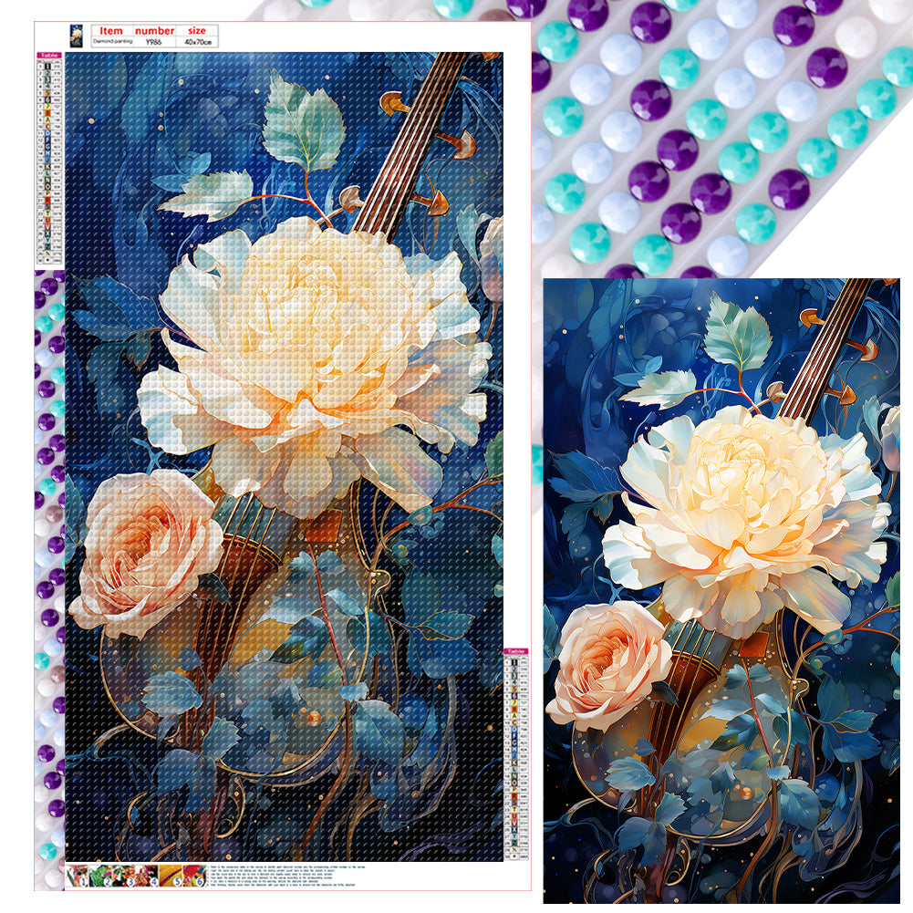 Texture Rose 40*70CM(Canvas) Full Round Drill Diamond Painting