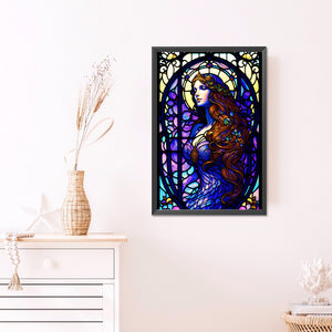 Glass Woman 40*60CM(Picture) Full Round Drill Diamond Painting