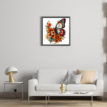 Load image into Gallery viewer, Butterfly On Flower Bush 40*40CM(Canvas) Full Round Drill Diamond Painting
