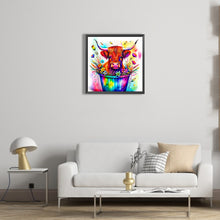 Load image into Gallery viewer, Cow In A Bucket 40*40CM(Canvas) Full Round Drill Diamond Painting
