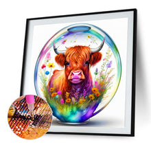 Load image into Gallery viewer, The Cow In The Crystal Ball 40*40CM(Canvas) Full Round Drill Diamond Painting
