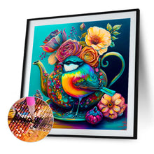 Load image into Gallery viewer, The Bird On The Teacup¡¤Blue 40*40CM(Canvas) Full Round Drill Diamond Painting

