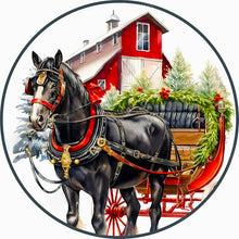 Load image into Gallery viewer, Christmas Horse 40*40CM(Canvas) Full Round Drill Diamond Painting
