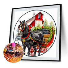 Load image into Gallery viewer, Christmas Horse 40*40CM(Canvas) Full Round Drill Diamond Painting
