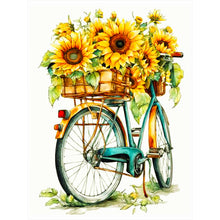 Load image into Gallery viewer, Sunflower And Bicycle 30*40CM(Canvas) Full Round Drill Diamond Painting
