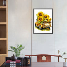 Load image into Gallery viewer, Sunflower And Car 30*40CM(Canvas) Full Round Drill Diamond Painting
