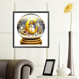 Christmas Alphabet Crystal Ball C 40*40CM(Canvas) Full Round Drill Diamond Painting