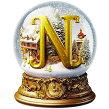 Load image into Gallery viewer, Christmas Alphabet Crystal Ball N 40*40CM(Canvas) Full Round Drill Diamond Painting
