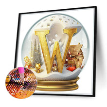 Load image into Gallery viewer, Christmas Alphabet Crystal Ball W 40*40CM(Canvas) Full Round Drill Diamond Painting
