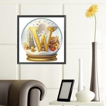 Load image into Gallery viewer, Christmas Alphabet Crystal Ball W 40*40CM(Canvas) Full Round Drill Diamond Painting
