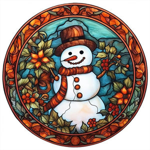 Christmas Snowman 40*40CM(Picture) Full Square Drill Diamond Painting