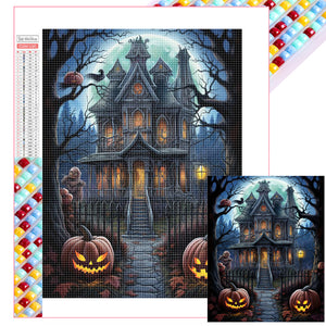 Halloween Haunted House 40*50CM(Picture) Full Square Drill Diamond Painting