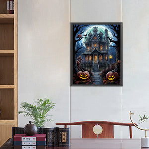 Halloween Haunted House 40*50CM(Picture) Full Square Drill Diamond Painting