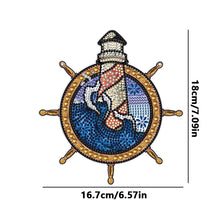 Load image into Gallery viewer, Special Shape Diamond Drawing Hanging Kit Suncatcher (Lighthouse Rudder)
