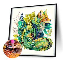 Load image into Gallery viewer, Fox Jungle 30*30CM(Canvas) Partial Special Shaped Drill Diamond Painting
