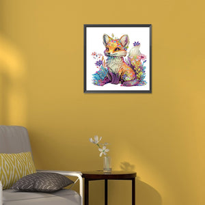 Fox 30*30CM(Canvas) Partial Special Shaped Drill Diamond Painting