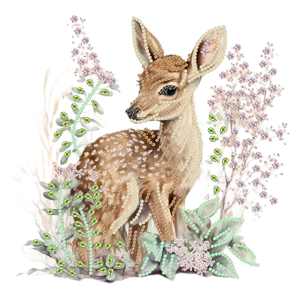 Deer 30*30CM(Canvas) Partial Special Shaped Drill Diamond Painting