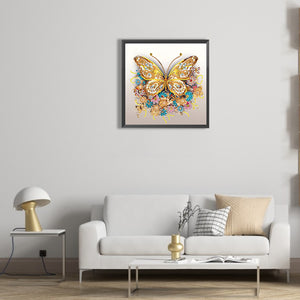 Butterfly 30*30CM(Canvas) Partial Special Shaped Drill Diamond Painting