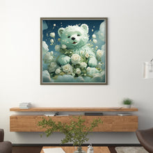 Load image into Gallery viewer, White Bear (50*50CM) 11CT 3 Stamped Cross Stitch
