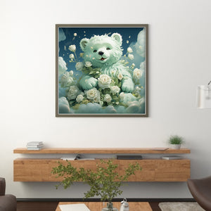 White Bear (50*50CM) 11CT 3 Stamped Cross Stitch