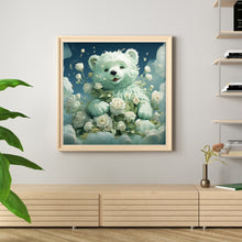 Load image into Gallery viewer, White Bear (50*50CM) 11CT 3 Stamped Cross Stitch
