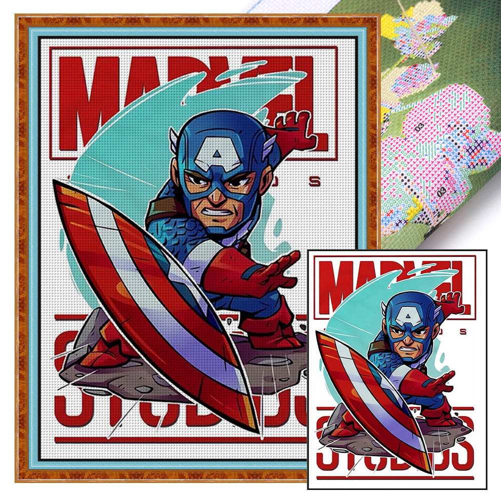Captain (40*55CM) 11CT 3 Stamped Cross Stitch