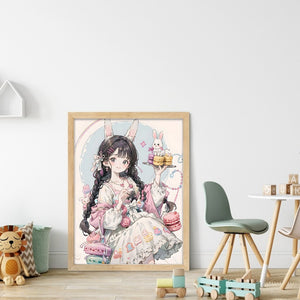 Girl (40*53CM) 11CT 3 Stamped Cross Stitch