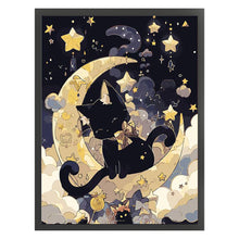 Load image into Gallery viewer, Moon Cat (40*53CM) 11CT 3 Stamped Cross Stitch
