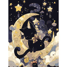 Load image into Gallery viewer, Moon Cat (40*53CM) 11CT 3 Stamped Cross Stitch
