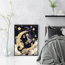 Load image into Gallery viewer, Moon Cat (40*53CM) 11CT 3 Stamped Cross Stitch
