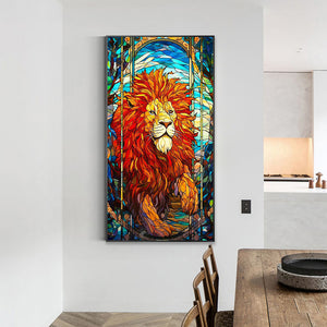 Marching Lion 40*70CM(Canvas) Full Round Drill Diamond Painting