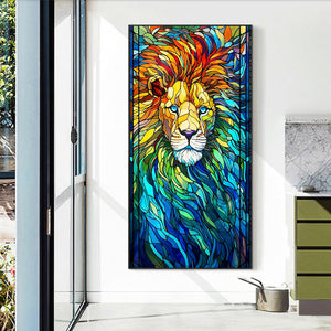 Melancholy Lion 40*70CM(Canvas) Full Round Drill Diamond Painting