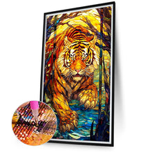 Load image into Gallery viewer, Attacking Tiger 40*70CM(Canvas) Full Round Drill Diamond Painting
