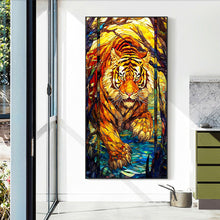 Load image into Gallery viewer, Attacking Tiger 40*70CM(Canvas) Full Round Drill Diamond Painting
