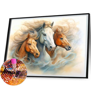 Galloping Horse 50*40CM(Canvas) Full Round Drill Diamond Painting