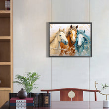 Load image into Gallery viewer, Flower Viewing Horse 50*40CM(Canvas) Full Round Drill Diamond Painting
