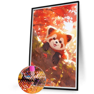 Red Panda 40*60CM(Canvas) Full Round Drill Diamond Painting