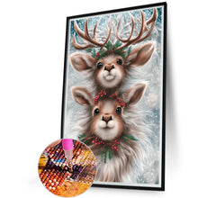 Load image into Gallery viewer, Two Deer Heads 40*60CM(Canvas) Full Round Drill Diamond Painting
