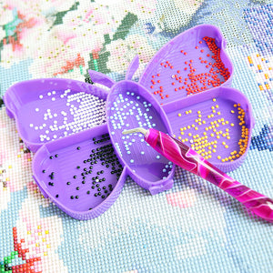 Diamond Painting Accessories Tools Set Rhinestone Tray Sorter (Purple No. 3 Set)