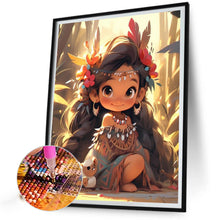 Load image into Gallery viewer, The Little Girl In The Primitive Jungle 40*50CM(Canvas) Full Round Drill Diamond Painting
