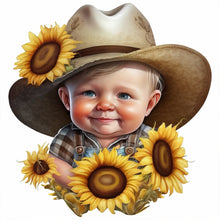 Load image into Gallery viewer, Sunflower Cowboy Boy 40*40CM(Canvas) Full Round Drill Diamond Painting
