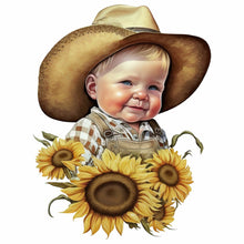 Load image into Gallery viewer, Sunflower Cowboy Boy 40*40CM(Canvas) Full Round Drill Diamond Painting
