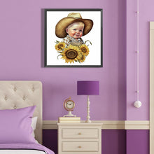 Load image into Gallery viewer, Sunflower Cowboy Boy 40*40CM(Canvas) Full Round Drill Diamond Painting
