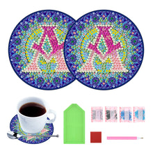 Load image into Gallery viewer, 2PCS Diamond Painting DIY Coaster Acrylic Special Shape Alphabet (Mandala A)
