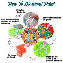 Load image into Gallery viewer, 2PCS Diamond Painting DIY Coaster Acrylic Special Shape Alphabet (Mandala D)
