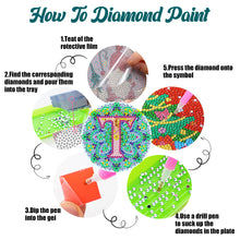 Load image into Gallery viewer, 2PCS Diamond Painting DIY Coaster Acrylic Special Shape Alphabet (Mandala T)
