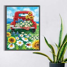 Load image into Gallery viewer, Sunflower Truck 30*40CM(Picture) Full Square Drill Diamond Painting
