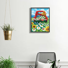 Load image into Gallery viewer, Sunflower Truck 30*40CM(Picture) Full Square Drill Diamond Painting
