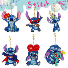 Load image into Gallery viewer, 6PCS Full Drill Keyring Special Shape Double Sided Diamond Art Keychains Pendant
